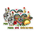 (2 Pack) Peace Love Cinco De Mayo Magnets - Cinco De Mayo Decor - Festive Decorations - 5" On Longest Side - for Cars, Fridges, Toolboxes - Made in USA - MAG8228
