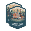 (2 Pack) Connecticut State and Capitol Magnets - CT State Magnet - Choose from 50 States - 5" On Longest Side - Premium Magnet - for Cars, Refrigerators, Toolboxes, Lockers - Made in USA - MAG1463