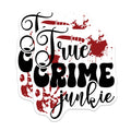(2 Pack) True Crime Junkie Magnets - Mystery Show Fan - Dark Aesthetic Refrigerator - Spooky Macabre Decor - 5 Inches On Longest Side - Thick Durable Magnet - Made in USA - MAG36701