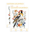 (2 Pack) Eastern Goldfinch Magnets - Iowa State Bird - Floral Bird Art - 5" On Longest Side - Premium Magnet - for Cars, Refrigerators, Toolboxes, Lockers - Made in USA - MAG17761