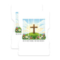 (2 Pack) Resurrection Cross Magnets - Easter Christian Decor - He Has Risen Scripture - 5 Inches On Longest Side - Thick Durable Magnet - Made in USA - MAG21695