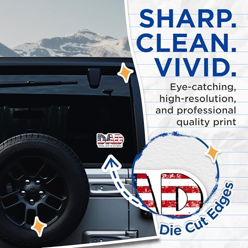 (2 Pack) Dad Fixer of All Things Stickers - Funny Dad Meme Stickers - Father's Day Gift for Dad from Kids - 5" On Longest Side - Sticks to Any Smooth Flat Surface - Made in USA - BMCS3238