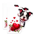 (2 Pack) Boston Terrier Magnets - Puppy Love Decor - Valentine's Day Refrigerator Magnets - 5" On Longest Side - Premium Magnet - for Cars, Refrigerators, Toolboxes, Lockers - Made in USA - MAG14976
