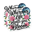 (2 Pack) Inspirational Quote Magnets - Floral Affirmation Decor - Motivational Refrigerator Present - 5 Inches On Longest Side - Thick Durable Magnet - Made in USA - MAG36584