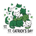 (2 Pack) St Catricks Day Magnets - Cats and Shamrocks - Irish Celebration Decor - 5" On Longest Side - Premium Magnet - for Cars, Refrigerators, Toolboxes, Lockers - Made in USA - MAG17029