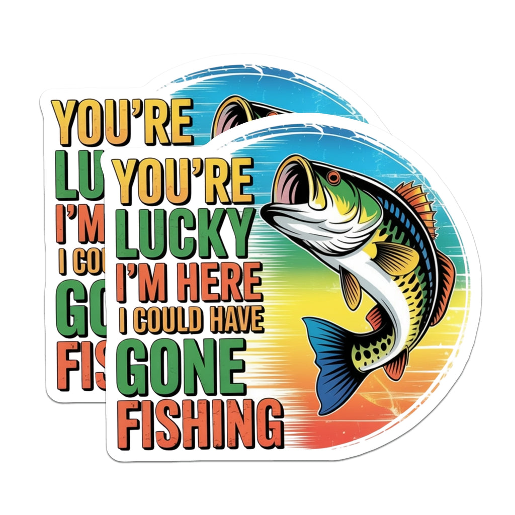 (2 Pack) Funny Fishing Magnets - Bass Fisherman Humour - Dad Angler Outdoorsman Refrigerator Decor - 5 Inches On Longest Side - Thick Durable Magnet - Made in USA - MAG39359