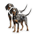 (2 Pack) Bluetick Coonhound Magnets - Hound Dog Lover - Dog Breed Art - 5 Inches On Longest Side - Thick Durable Magnet - Made in USA - MAG28155