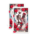 (2 Pack) Skeletal Couple Magnets - Gothic Romance Decor - Eternal Love Fridge Art - 5 Inches On Longest Side - Thick Durable Magnet - Made in USA - MAG21943