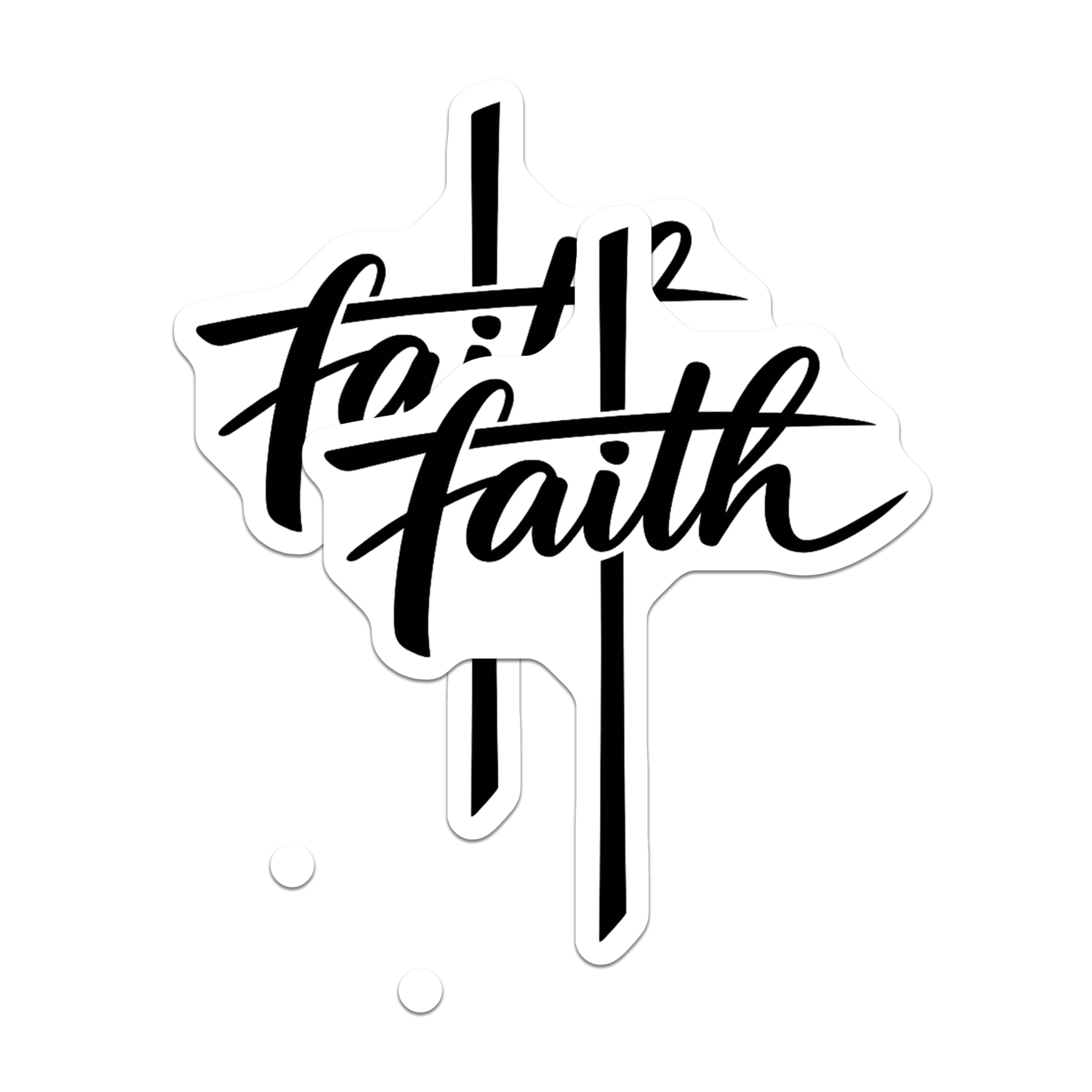 (2 Pack) Faith Cross Magnets - Christian Religious Magnets - Spiritual Car Magnets - Refrigerator Locker Decorations - 5 Inches On Longest Side - Thick Durable Magnet - Made in USA - MAG20223