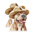 (2 Pack) Pitbull Dog Magnets - Happy Smiling Dog Art - Whimsical Pet Decor for Refrigerator Locker - Animal Lover Collectible - 5 Inches On Longest Side - Thick Durable Magnet - Made in USA - MAG38197