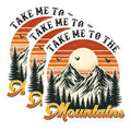 (3 Pack) Mountain Decals - Nature Inspired - Outdoor Adventure - 3 Inches On Longest Side - Easy Peel & Apply - Made in USA - 3MCS2042