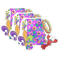 (3 Pack) Mardi Gras Decals - Louisiana Symbols - Laptop Decals - 3 Inches On Longest Side - Easy Peel & Apply - Made in USA - 3MCS2571
