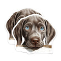 (2 Pack) Puppy Face Magnet - Animal Lover Decor - Home Accessories - 5" On Longest Side - Sticks to Smooth Flat Surfaces - Made in USA - MAG10331