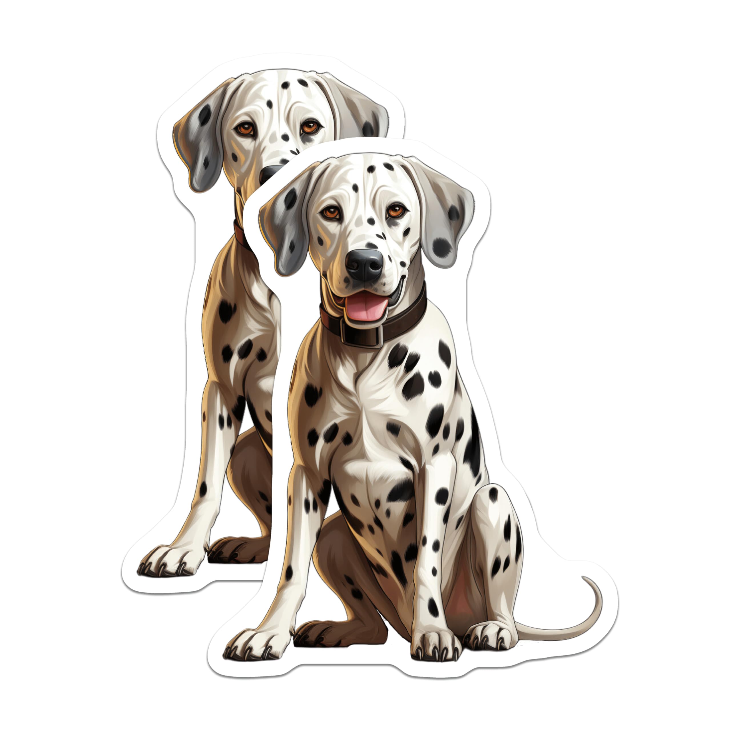 (2 Pack) Dalmatian Dog Magnets - Cute Dog Lover - Pet Owner Refrigerator Decor - 5 Inches On Longest Side - Thick Durable Magnet - Made in USA - MAG29181