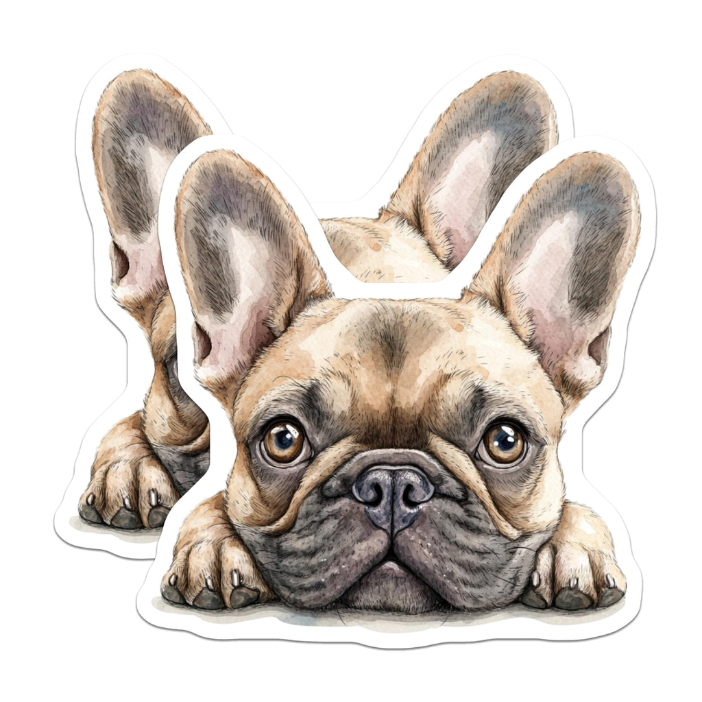 (2 Pack) French Bulldog Magnets - Adorable Dog Art - Home Decor Accent - 5" On Longest Side - Premium Magnet - for Cars, Refrigerators, Toolboxes, Lockers - Made in USA - MAG15451