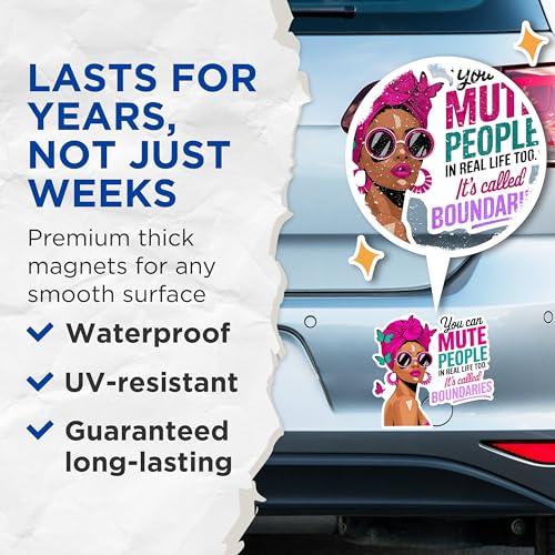(2 Pack) Inspirational Quote Magnets - Motivational Magnets for Home or Office - Empowering Message Magnets- 5" On Longest Side - for Fridges, Toolboxes, Cars - Made in USA - MAG2859