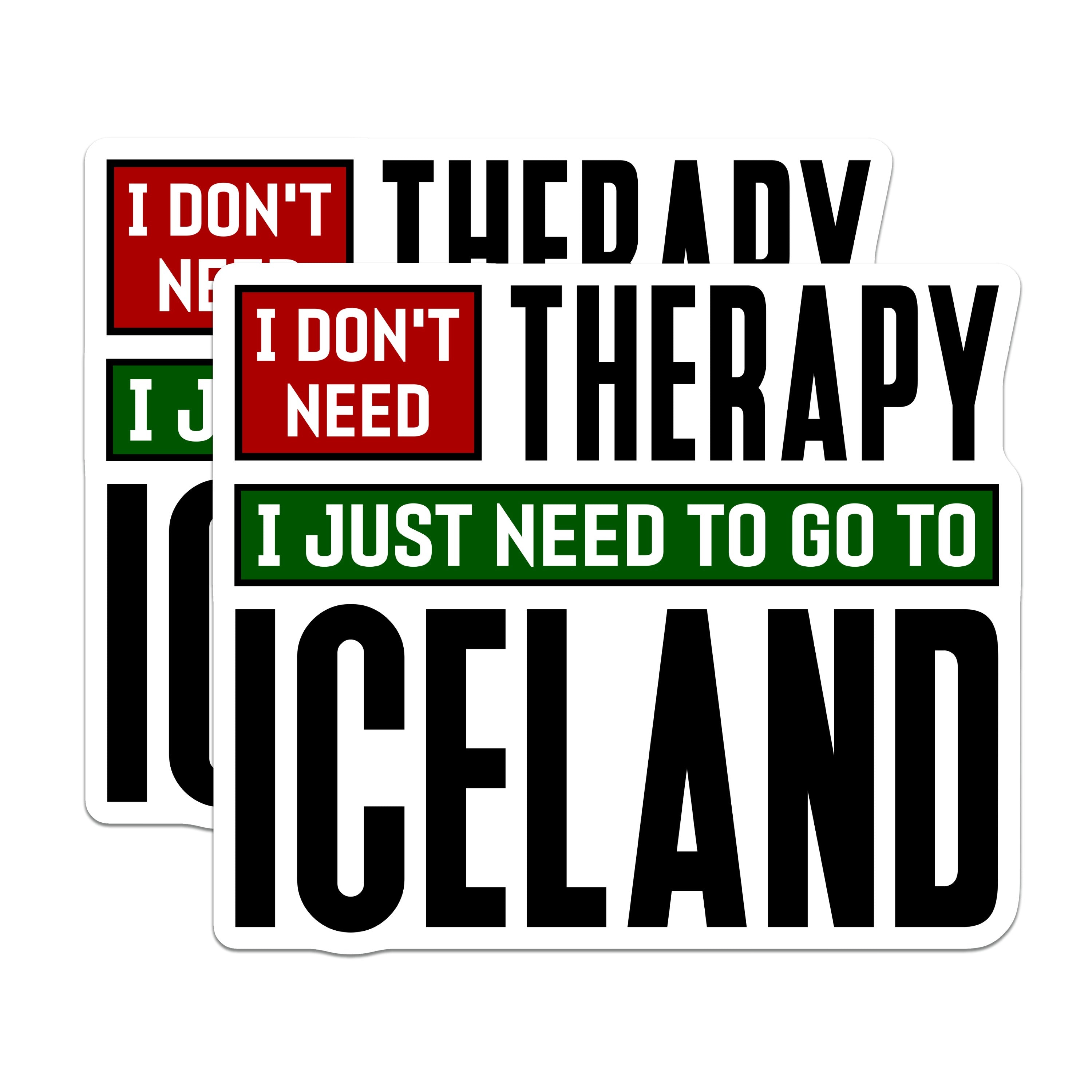 (2 Pack) Iceland Travel Magnets - Funny Vacation Quote Saying - Wanderlust Adventure Decor for Travelers - 5 Inches On Longest Side - Thick Durable Magnet - Made in USA - MAG37507