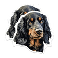 (2 Pack) Gordon Setter Dog Magnets - Black Tan Setter Art - Pet Lover Refrigerator Decor - 5 Inches On Longest Side - Thick Durable Magnet - Made in USA - MAG26837