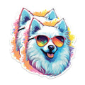 (2 Pack) American Eskimo Dog Magnets - American Eskimo with Sunglasses - Choose FromOver 100 Dog Breeds - 5" On Longest Side - Premium Magnet - Made in USA - MAG0303
