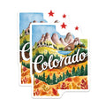 (2 Pack) Colorado Travel Stickers - Scenic State - Mountain Adventure - 5" On Longest Side - Sticks to Smooth Flat Surfaces - Made in USA - BMCS6275