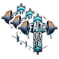 (3 Pack) Faith Over Fear Decals - Gym Motivation Sticker - Fitness Inspiration Decor - 3 Inches On Longest Side - Easy Peel & Apply - Made in USA - 3MCS8410
