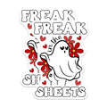(2 Pack) Freak in The Sheets Magnets - Funny Halloween Ghost Magnets - Cute Ghost with Flowers Magnets - 5" On Longest Side - for Cars, Refrigerators, Toolboxes, Lockers - Made in USA BMCS3383