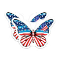 (2 Pack) American Flag Butterfly Magnets - Patriotic USA Decor - Fourth of July Fridge Car Decor - Military Veteran Support - 5" - Durable Magnet - Made in USA - MAG38221