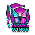 (2 Pack) Inspirational Butterfly Stickers - Motivational Quotes - Colorful Artwork Decals - 5" On Longest Side - Sticks to Smooth Flat Surfaces - Made in USA - BMCS4664