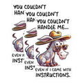 (3 Pack) Funny Donkey Decals - Cowboy Donkey - Laptop Decals - 3 Inches On Longest Side - Easy Peel & Apply - Made in USA - 3MCS2108