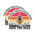 (2 Pack) Save The Bees Stickers - Environmental Awareness - Ocean Conservation - Nature Support - 5" On Longest Side - Sticks to Smooth Flat Surfaces - Made in USA - BMCS5073