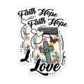 (2 Pack) Faith Hope Love Magnets - Christian Refrigerator Decor - Inspirational Kitchen Accents - 5 Inches On Longest Side - Thick Durable Magnet - Made in USA - MAG27838