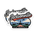 (2 Pack) Jacksonville Magnets - Military City Decor - Fighter Jet Art Magnet - 5" On Longest Side - Premium Magnet - for Cars, Refrigerators, Toolboxes, Lockers - Made in USA - MAG17349
