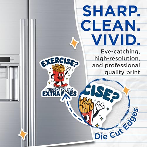 (2 Pack) Cute Kitchen Decor Magnet - 5" On Longest Side - Sticks to Smooth Flat Surfaces - Made in USA - MAG9597