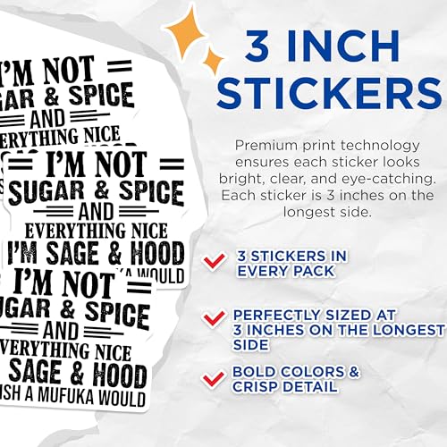 (3 Pack) Sarcastic Quote Decals - Funny Saying - Laptop Decal - 3 Inches On Longest Side - Easy Peel & Apply - Made in USA - 3MCS4526