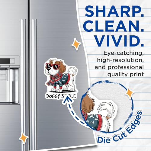 (2 Pack) Doggy Style Magnets - Funny Dog Lover Decor - Cute Dog Design - 5" On Longest Side - for Cars, Fridges, Toolboxes - Made in USA - MAG7628