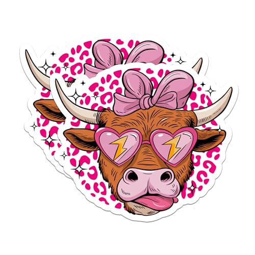 (2 Pack) Cute Cow Magnets - Funny Animal Magnets - Kitchen Refrigerator Magnets for Kids- 5" On Longest Side - for Fridges, Toolboxes, Cars - Made in USA - MAG2955
