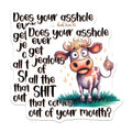 (2 Pack) Sarcastic Cow Magnets - Funny Animal Magnet - Insulting Quote Refrigerator Magnet - 5" On Longest Side - Premium Magnet - for Cars, Refrigerators, Toolboxes, Lockers - Made in USA - MAG14780