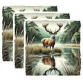 (3 Pack) Majestic Deer Decals - Wildlife Scene - Laptop Decor - 3 Inches On Longest Side - Easy Peel & Apply - Made in USA - 3MCS4782