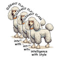 (3 Pack) Poodle Dog Decals - Elegant Flair - Intelligence with Style - Laptop Decal - 3 Inches On Longest Side - Easy Peel & Apply - Made in USA - 3MCS1255