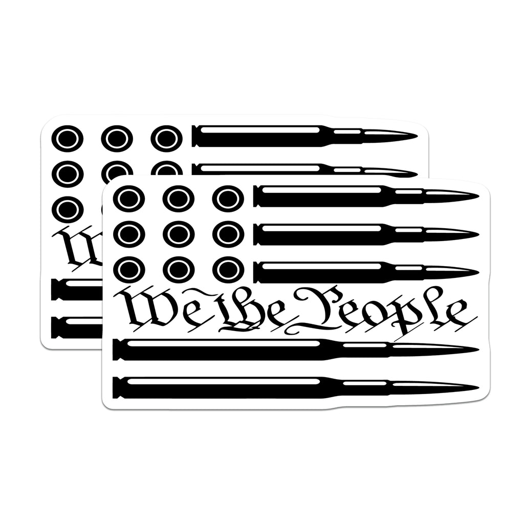 (2 Pack) We the People Magnets - Patriotic American Flag - Second Amendment Support - 5 Inches On Longest Side - Thick Durable Magnet - Made in USA - MAG39895