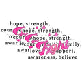 (3 Pack) Breast Cancer Awareness Decals - Fight Ribbon - Laptop Decal - 3 Inches On Longest Side - Easy Peel & Apply - Made in USA - 3MCS0857
