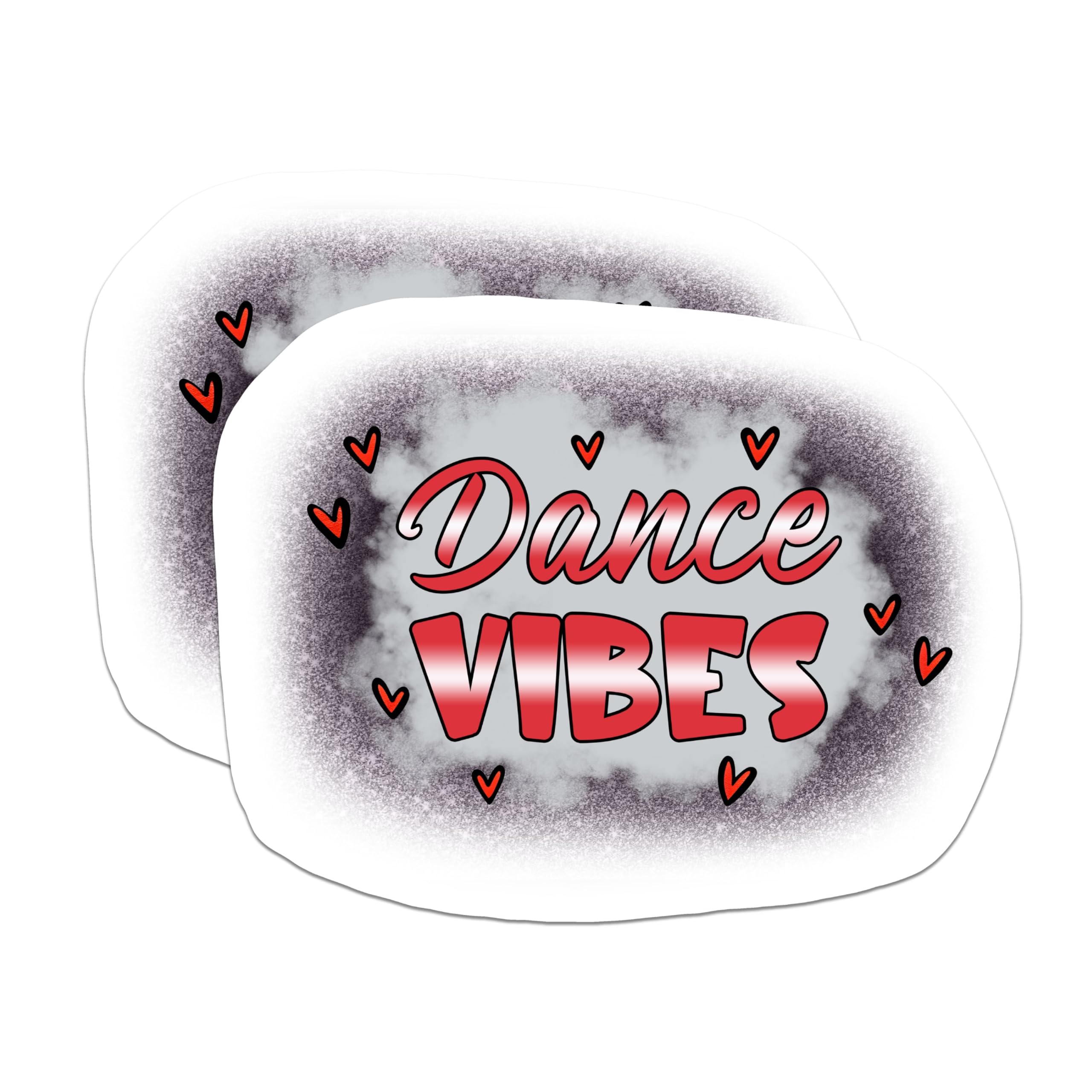 (2 Pack) Dance Vibes Magnets - Red Heart - Fridge Decals - 5" On Longest Side - Premium Magnet - for Cars, Refrigerators, Toolboxes, Lockers - Made in USA - MAG16384