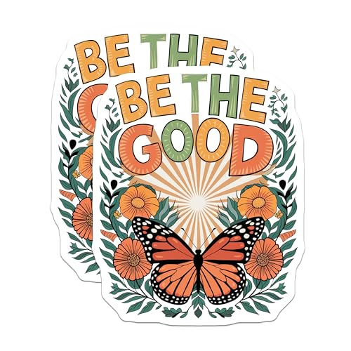 (2 Pack) Butterfly Art Magnets - Inspirational Quote - Positive Quote Magnets - 5" On Longest Side - for Cars, Fridges, Toolboxes - Made in USA - MAG6683