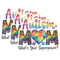 (3 Pack) Autism Mom Decals - Superpower Decal - Laptop Decal - 3 Inches On Longest Side - Easy Peel & Apply - Made in USA - 3MCS0060