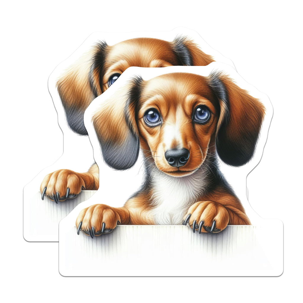 (2 Pack) Dachshund Dog Magnets - Wiener Dog - Sausage Dog Refrigerator Decor - 5" On Longest Side - Premium Magnet - for Cars, Refrigerators, Toolboxes, Lockers - Made in USA - MAG14580