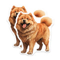(2 Pack) Chow Chow Dog Magnets - Happy Fluffy Canine - Pet Lover Fridge Accent - 5 Inches On Longest Side - Thick Durable Magnet - Made in USA - MAG30860