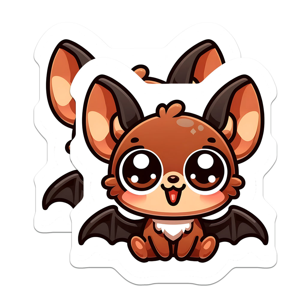 (2 Pack) Kawaii Bat Magnets - Cute Critter Decor - Spooky Animal Fridge Accessory - 5 Inches On Longest Side - Thick Durable Magnet - Made in USA - MAG39982