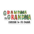(2 Pack) Grandma Stickers - Blessed Grandma Decals - Colorful Grandma Sayings - 5" On Longest Side - Sticks to Smooth Flat Surfaces - Made in USA - BMCS14958