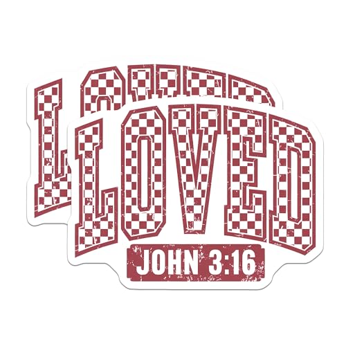 (2 Pack) Loved John 3:16 Magnets Magnets - Inspirational Bible Verse - Religious Home Decor - 5" On Longest Side - Made in USA - Sticks to Refrigerators & Metal Surfaces - MAG8957