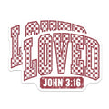 (2 Pack) Loved John 3:16 Magnets Magnets - Inspirational Bible Verse - Religious Home Decor - 5" On Longest Side - Made in USA - Sticks to Refrigerators & Metal Surfaces - MAG8957